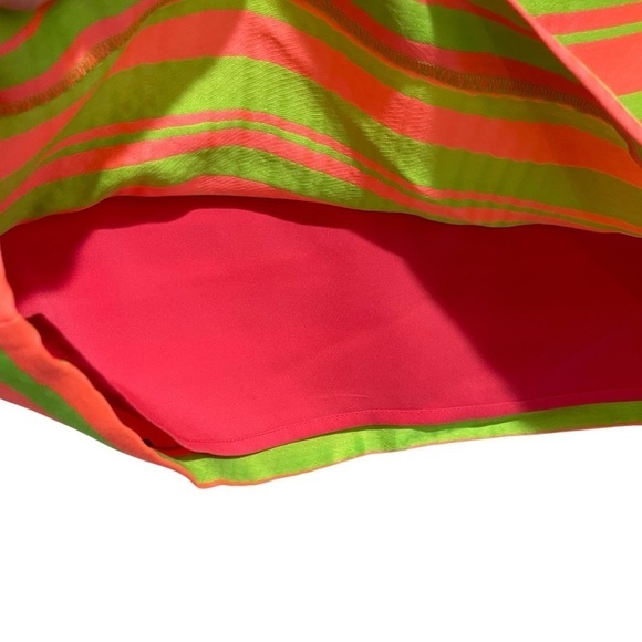 TRINA TURK NWT Size 10 High Rise Rico Striped Jacquard Mini Skirt Pink/Green - Picture 10 of 16